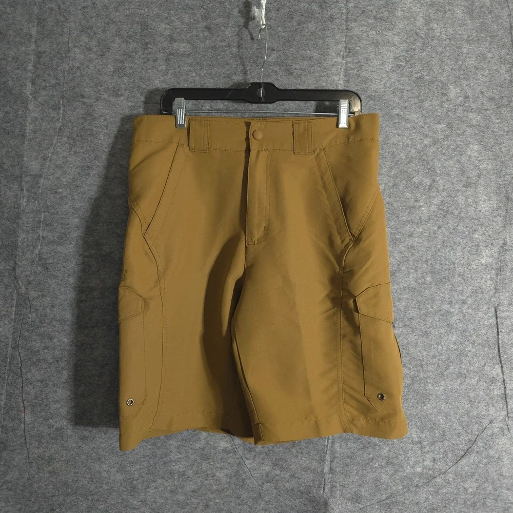 Bimini Bay Shorts Men's 32 Cargo Fishing Hiking Outdoor‎ Performance Brown Solid